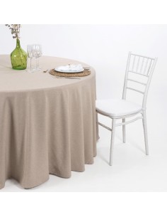 Toalha de Mesa Redonda Fio Rústico