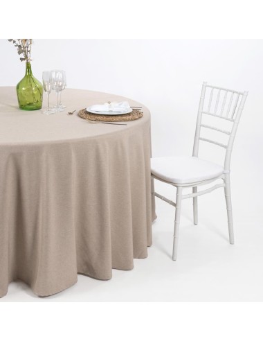 Toalha de Mesa Redonda Fio Rústico