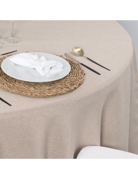 Mantel Redondo Hilo Rústico