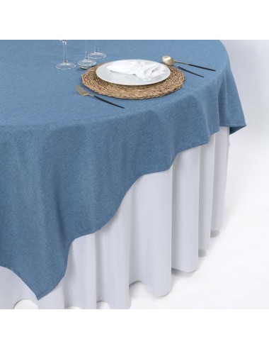 Sobre Toalha de Mesa Redonda em Fio Rústico
