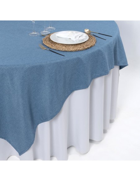 Sobre Toalha de Mesa Redonda em Fio Rústico
