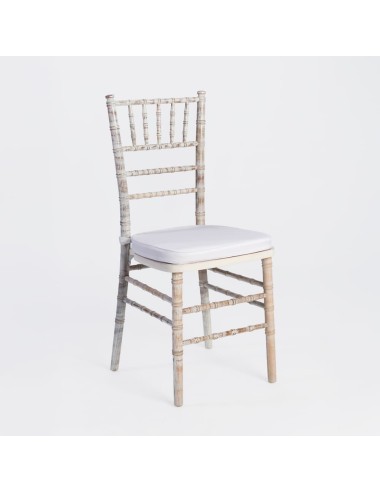 Silla de Palillería Decapada con Cojín