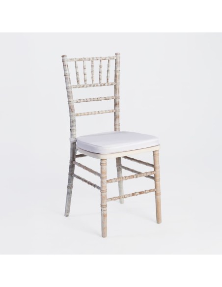 Silla de Palillería Decapada con Cojín