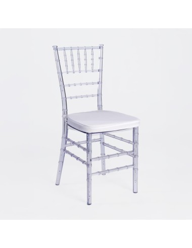 Silla de Palillería Transparente con Cojín