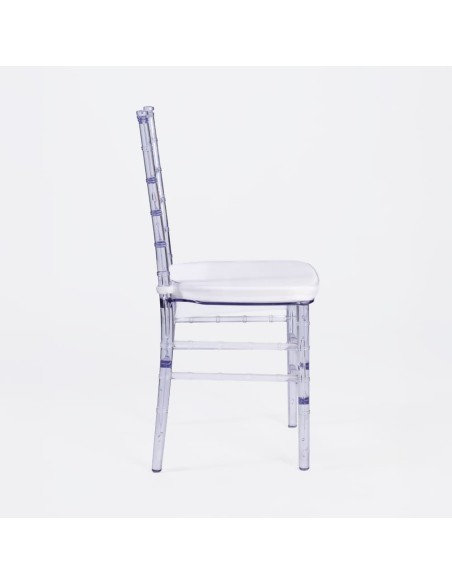 Silla de Palillería Transparente con Cojín