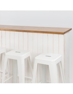 Pack Mostrador Madera + Cuatro Taburetes 2