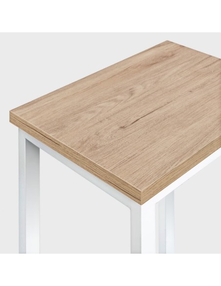 Mesa Alta Troya con 2 Taburetes color Blanco