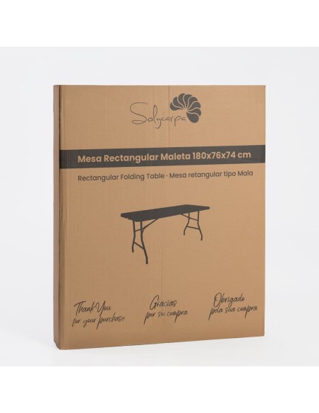 Mesa retangular tipo Mala 180x76x74 cm