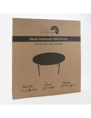 Mesa redonda 180x74 cm