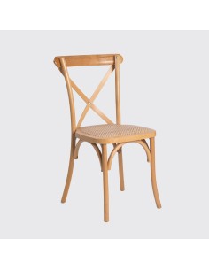 Cadeira Crossback em Madeira Natural