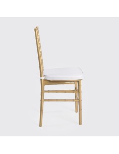 Silla de Palillería Dorada con Cojín 2