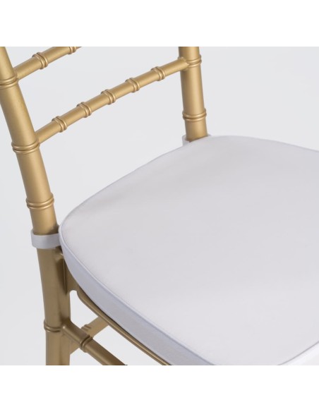 Silla de Palillería Dorada con Cojín