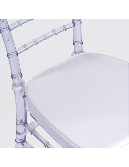 Silla de Palillería Transparente con Cojín