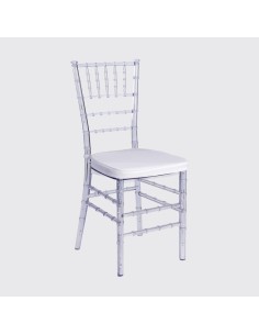 Silla de Palillería Transparente con Cojín
