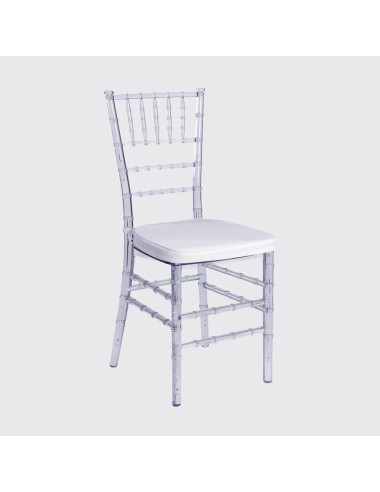 Silla de Palillería Transparente con Cojín