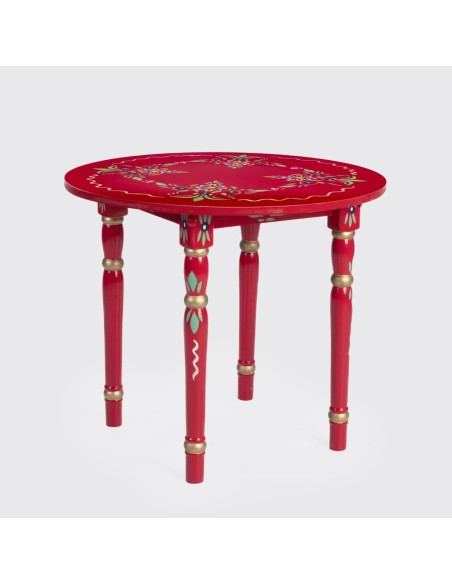 Pack de Mesa e quatro Cadeiras Sevilhanas vermelho