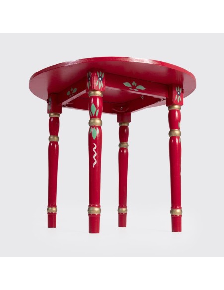 Pack de Mesa e quatro Cadeiras Sevilhanas vermelho