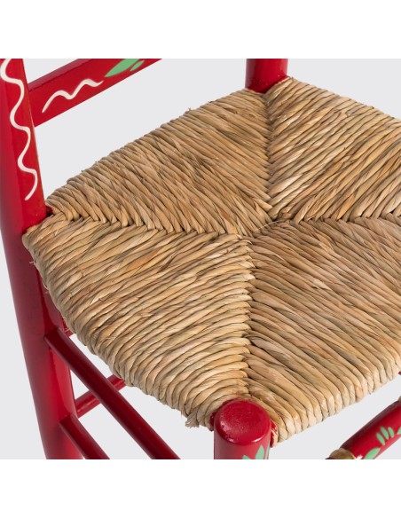 Pack de Mesa y cuatro Sillas Sevillanas Rojo