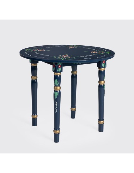 Pack de Mesa e quatro Cadeiras Sevilhanas azuis