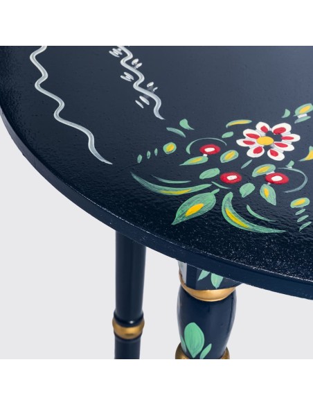 Pack de Mesa y cuatro Sillas Sevillanas azul