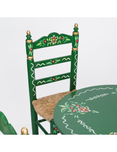 Pack de mesa e quatro cadeiras verde Sevillanas