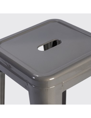 Taburete Tolix Plata