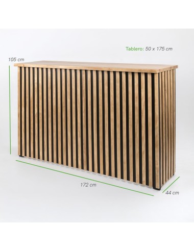 Barra de Bar Nogal Plegable Listones