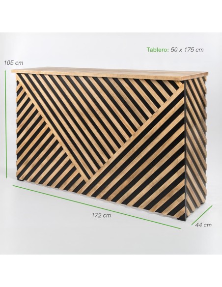 Barra de Bar Nogal Plegable Espiga