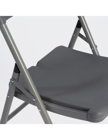 Silla Plegable de Plástico Gris