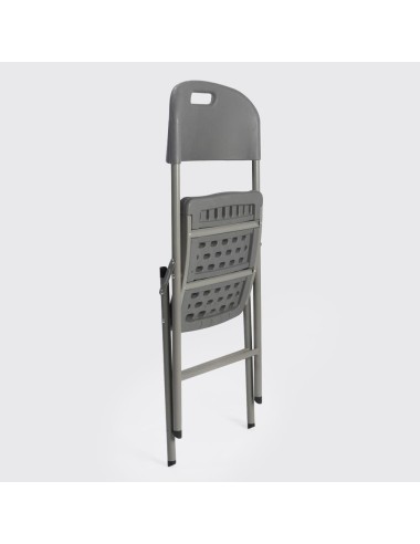 Silla Plegable de Plástico Gris