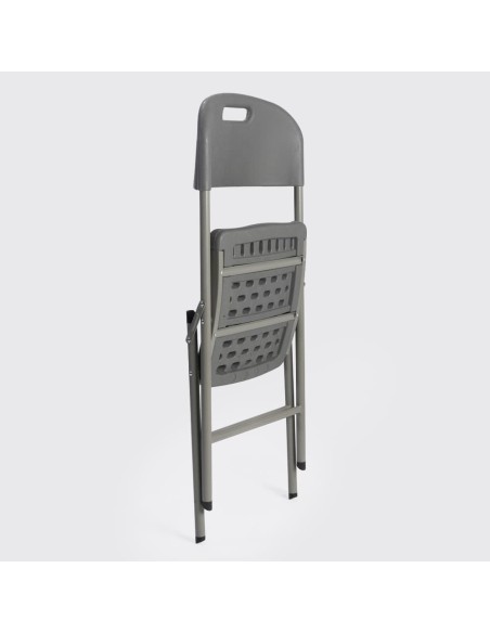 Silla Plegable de Plástico Gris