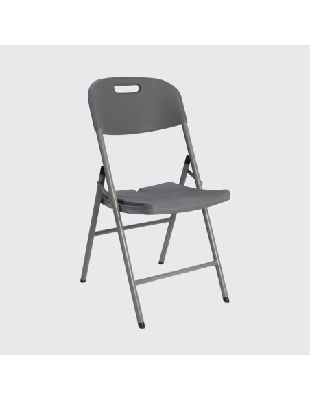 Silla Plegable de Plástico Gris