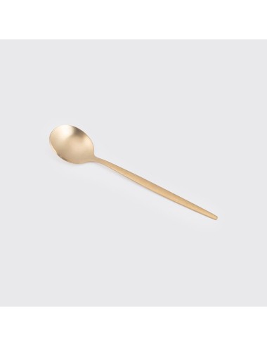 Talheres em ouro mate Elegante Ouira
 Talheres-Colher de sobremesa