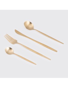 Talheres em ouro mate Elegante Ouira 2