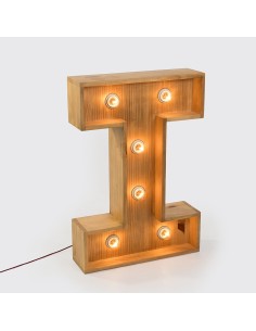 Letra de Madera con luz 2