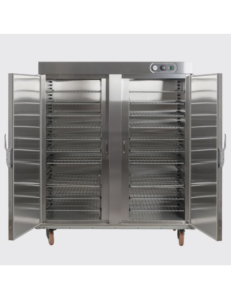 Armário aquecedor de pratos portas duplas