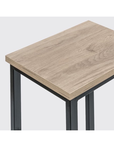 Mesa Alta Troya com 2 Bancos cor Preto