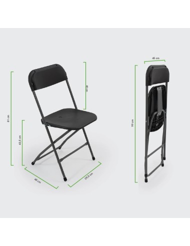 Cadeira Dobrável Basic PVC Cinza