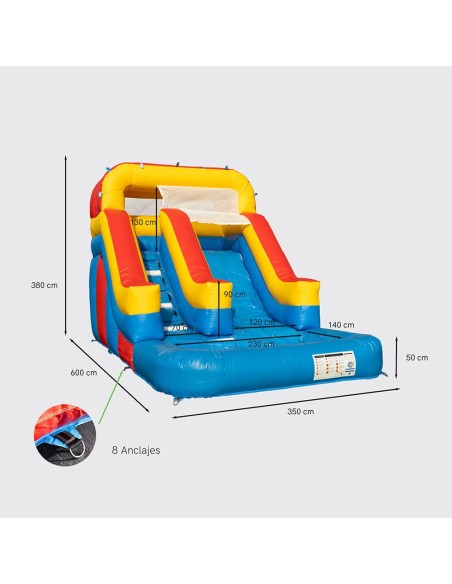 Tobogã Aquático Inflável 6x3,5 m