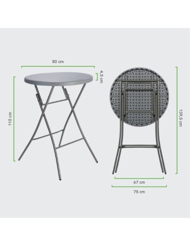Mesa Redonda Alta 80x110 cm