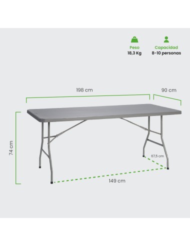Mesa Rectangular 200x90 cm