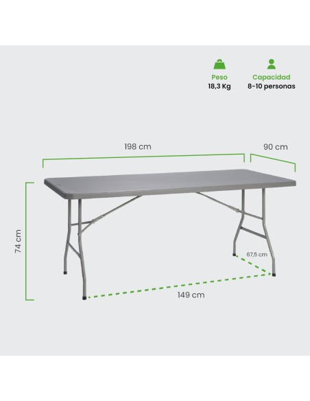 Mesa Rectangular 200x90 cm