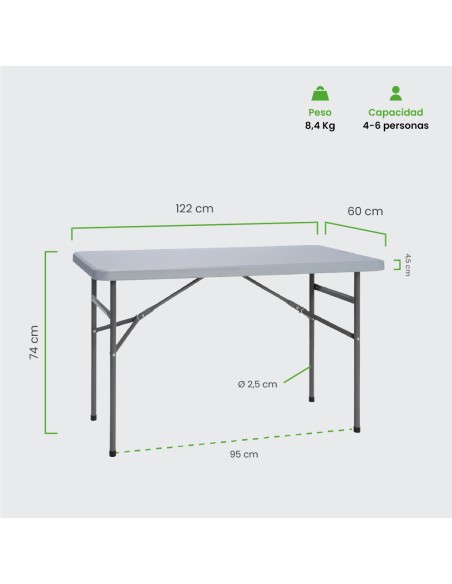 Mesa Retangular 122x60