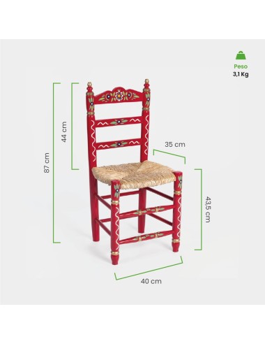 Silla Sevillana de Madera Artesanal