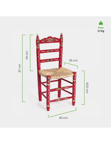 Silla Sevillana de Madera Artesanal