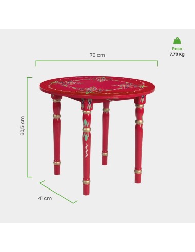 Mesa Sevilhana de Madeira Artesanal