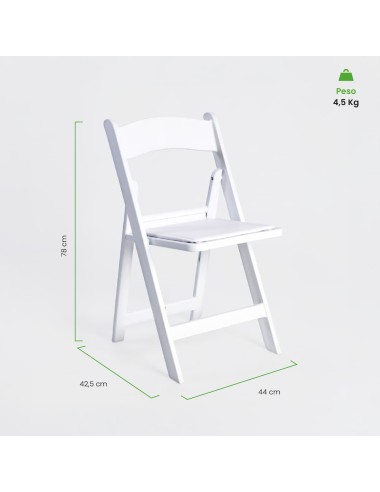 Silla Plegable Blanca Americana