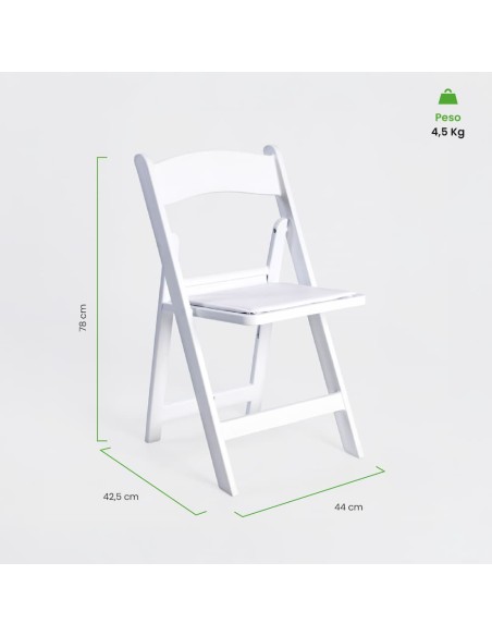 Silla Plegable Blanca Americana