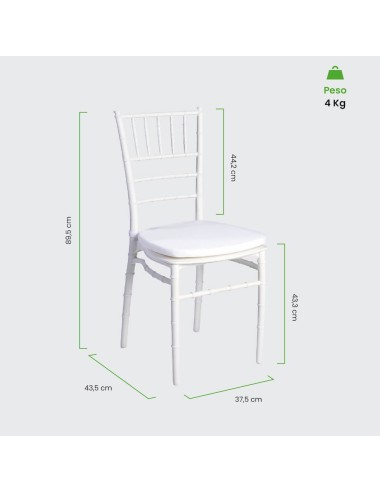 Silla Palillería Blanca ECO 2025