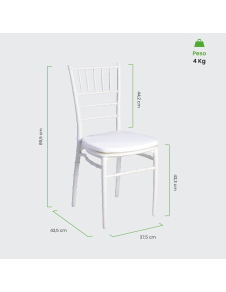 Silla Palillería Blanca ECO 2025